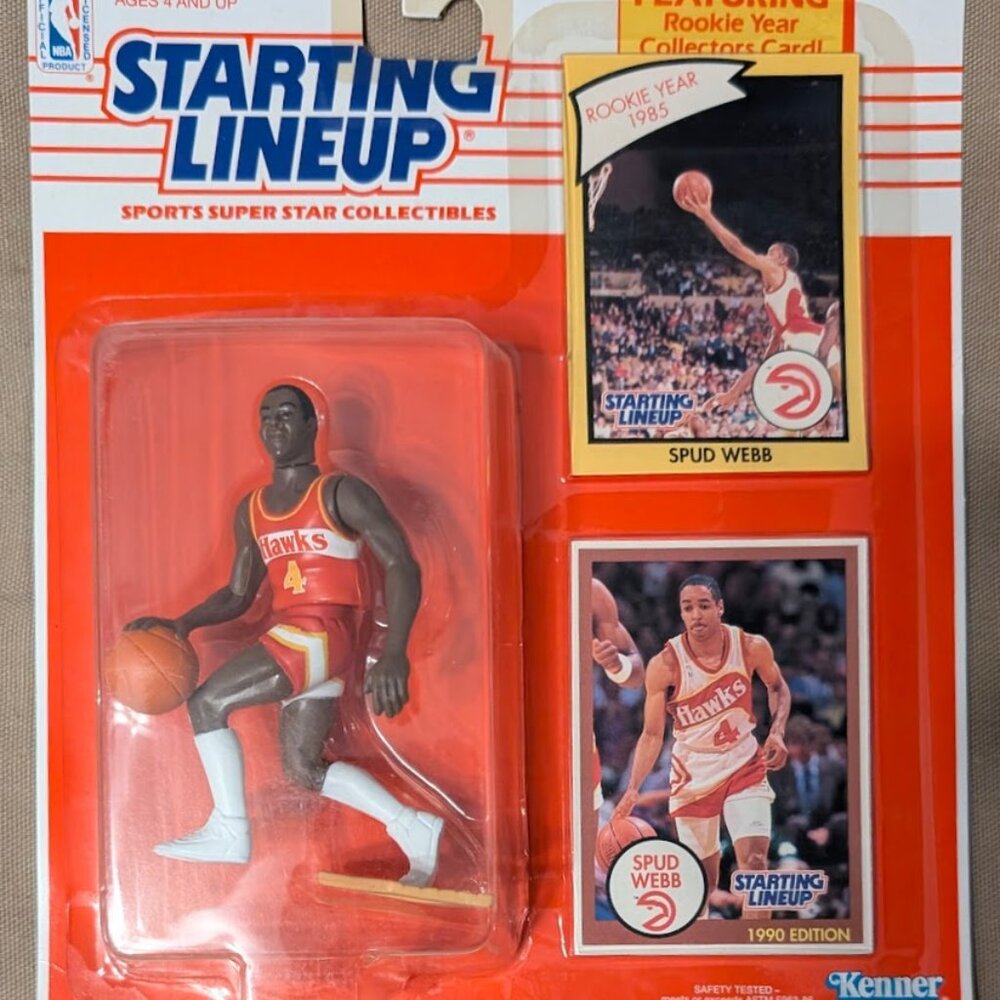 1990 Spud Webb Starting Lineup Figure – Atlanta Hawks – Sealed